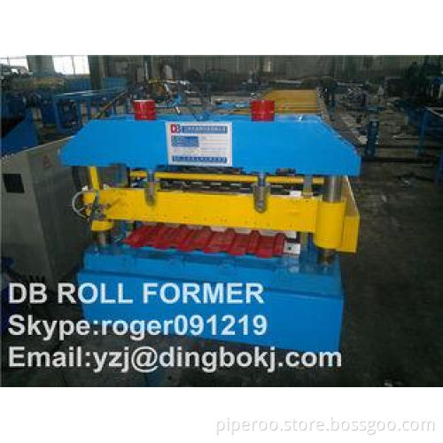 Trapezoid Roof Panel Roll Forming Machine With Chain Transm